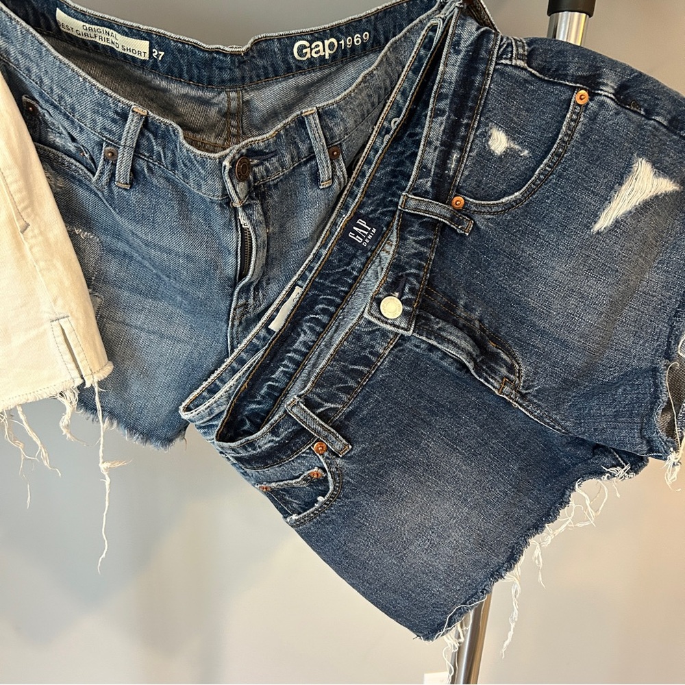 Set of 7 GAP Distressed Denim Cutoff Shorts - Blue